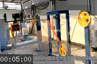 光纜雙向主動復繞機組GLZFR2000-2000型試機現(xiàn)場