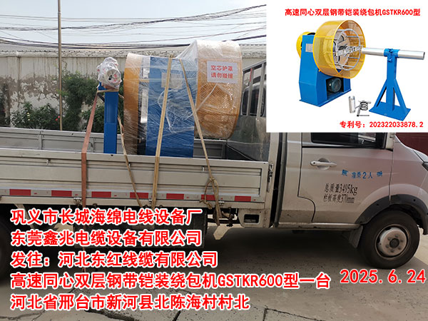 高速同心雙層鋼帶鎧裝繞包機(jī)GSTKR600型